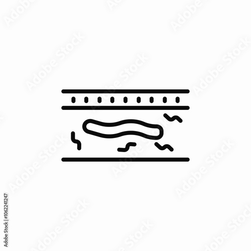 earthworm worm icon sign vector