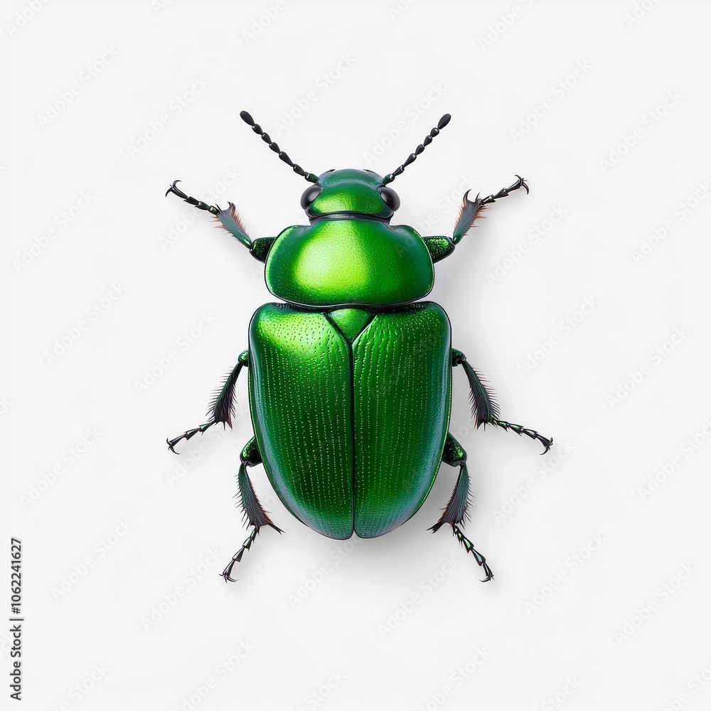 A cutout of a green june beetle, grub, or coleopteran fly on a transparent background A cutout of a green june beetle, grub, or coleopteran fly on a transparent background