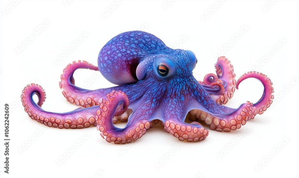 Fototapeta premium An illustration of a colorful octopus. Colorful patterns with detailed artwork.