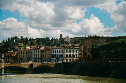 the other side of the Arno river Bank, Florence, Italy