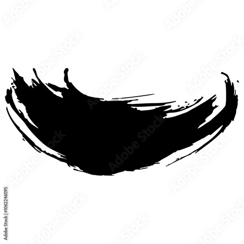 和風素材　筆で描かれた線のイラストセット　ベクター