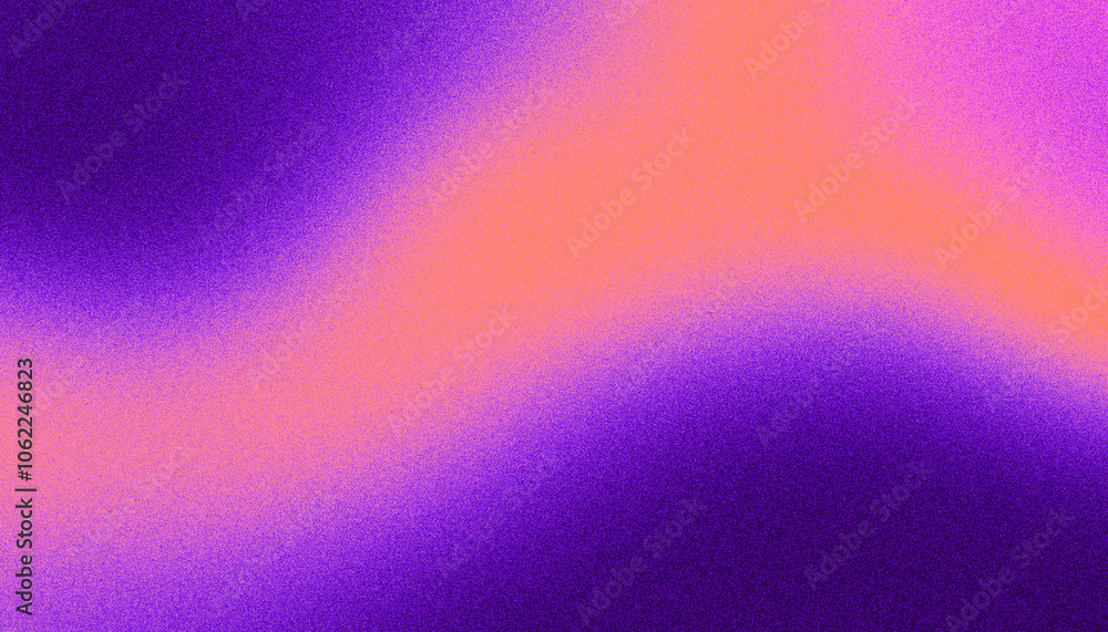 Fototapeta premium Abstract color orange and purple gradient banner wallpaper with texture and grain