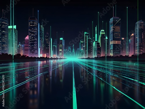 A surreal digital landscape, with its dreamlike quality and abstract forms, invites the viewer to explore the depths of their imagination and embrace the power of creativity.