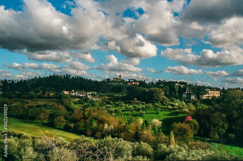 florentine film landscape with clouds and mountains