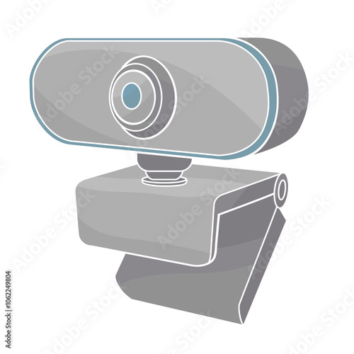 webcam webcast camera on white background