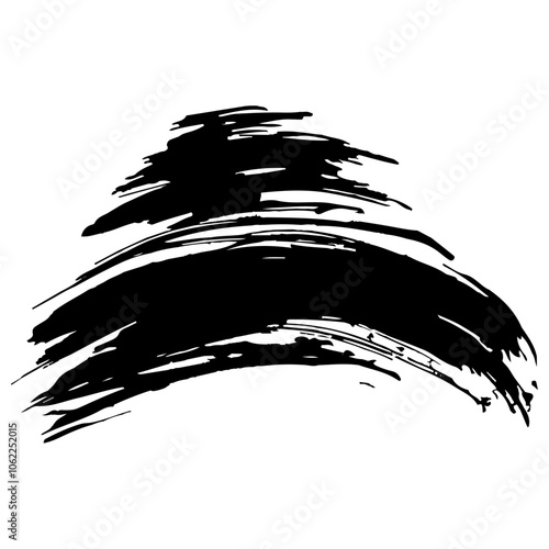 和風素材　筆で描かれた線のイラストセット　ベクター