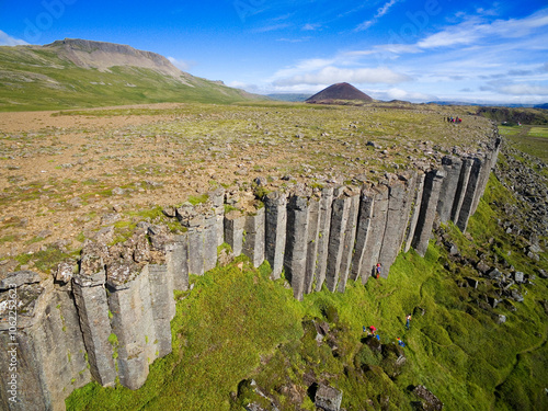 Gerðuberg Cliffs on the southern side of the Snӕfellsnes Peninsula, west Iceland