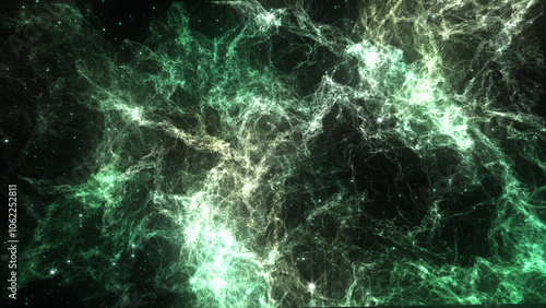 Abstract Space Nebula With Stars Background.