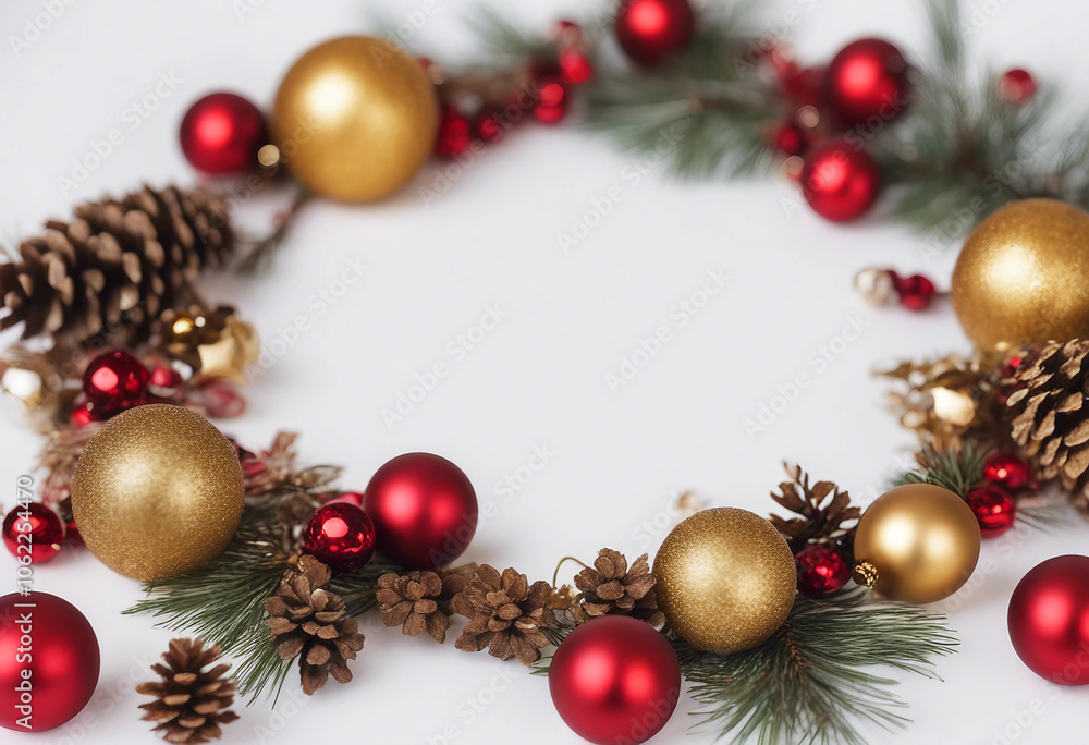 christmas decoration on white background christmas decoration on white background