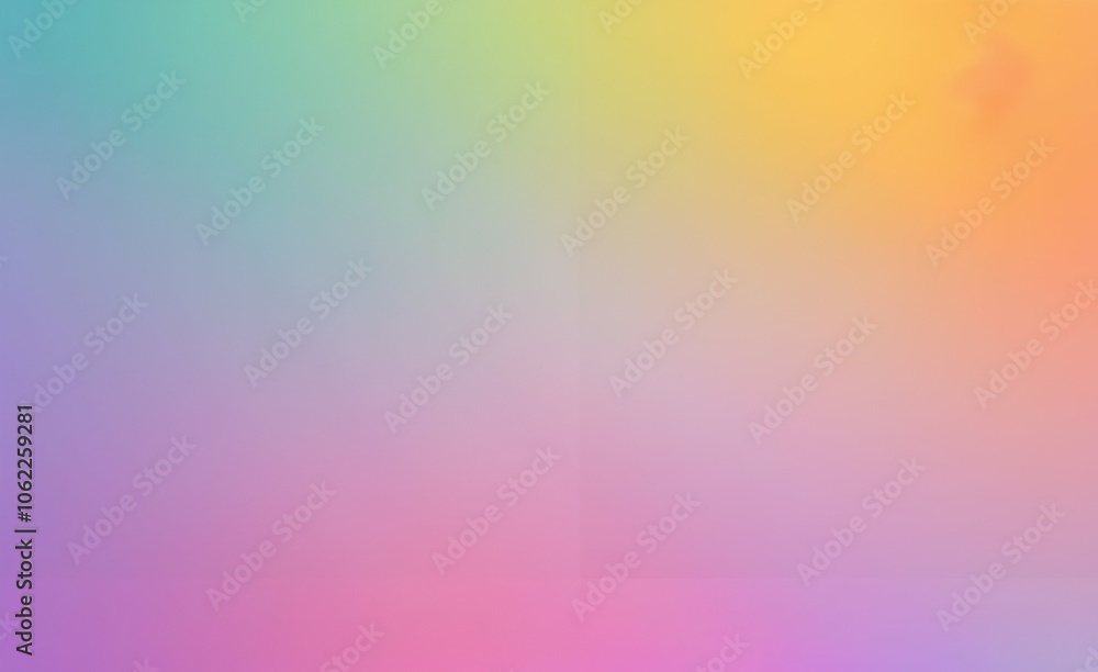Obraz premium Gradient background blending hues of pink, blue, and yellow, with a soft, ethereal glow.