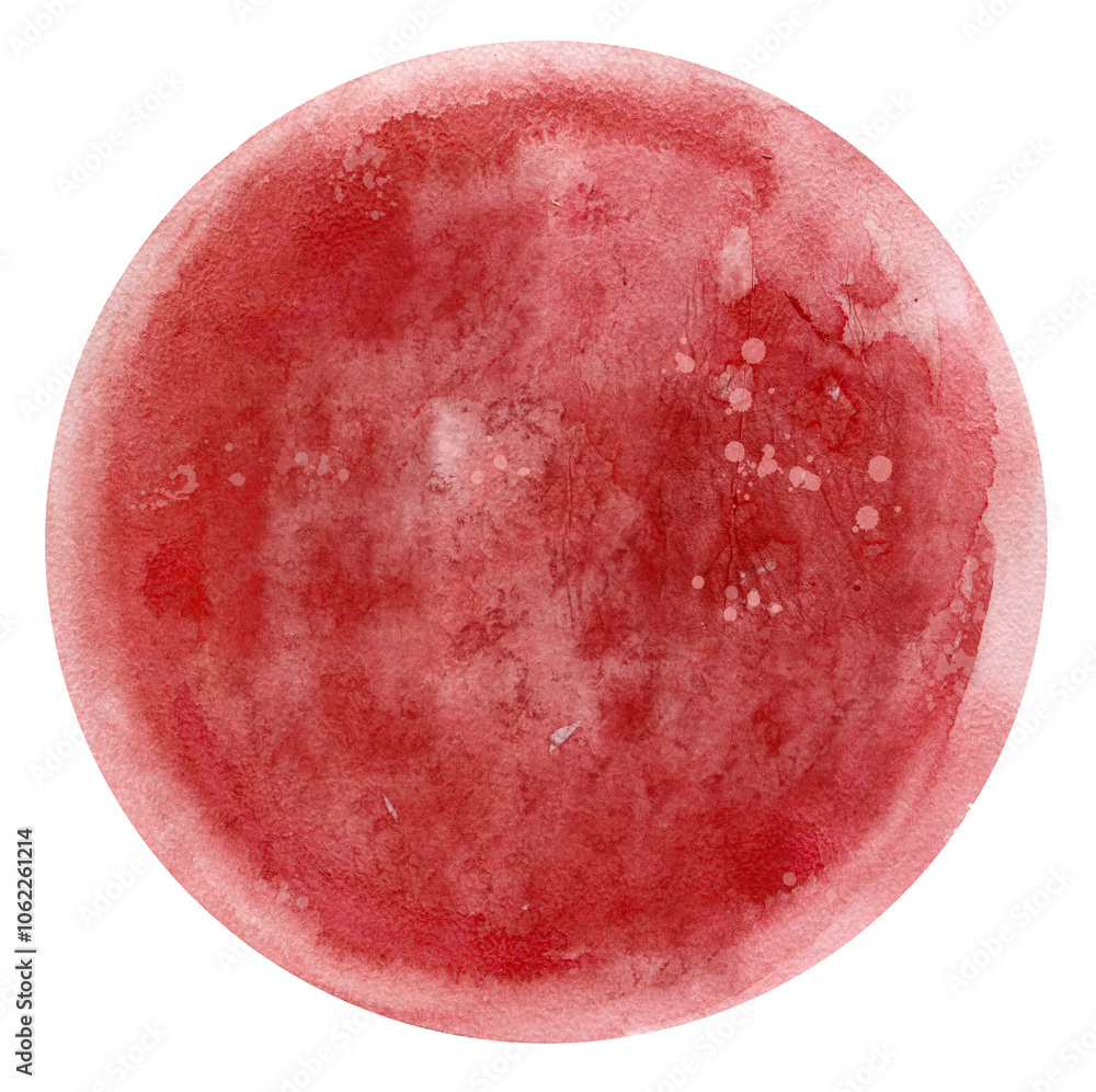 Fototapeta premium Watercolor Venus planet on isolated transparent background. Solar system PNG cut out illustration for kids school education about astrology. Hand painted space