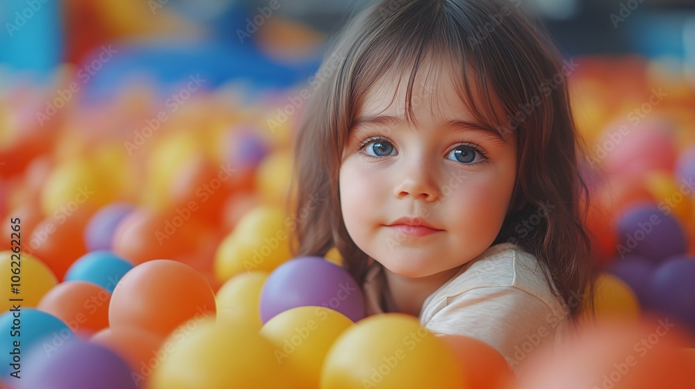 A Child's Delight: Playful Fun in a Colorful Ball Pit A Child's Delight: Playful Fun in a Colorful Ball Pit