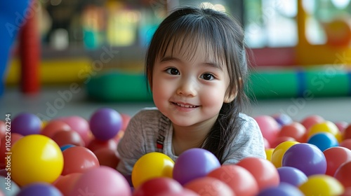 A Child's Delight: Playful Fun in a Colorful Ball Pit