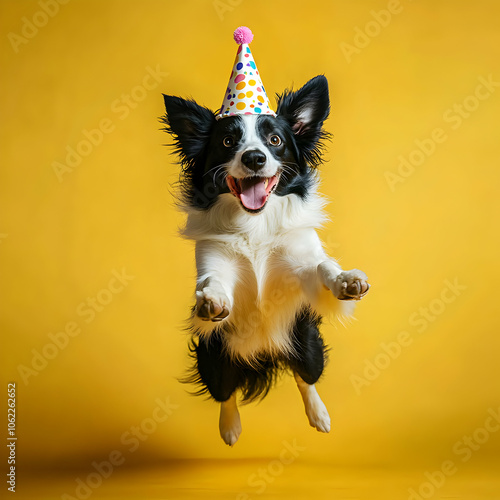Dog birthday celebration background Dog birthday party Happy birthday dog