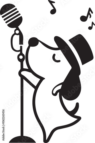 funny dog vector art design