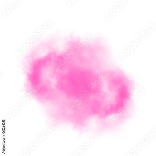 Realistic cloud smoke or fog on transparent background