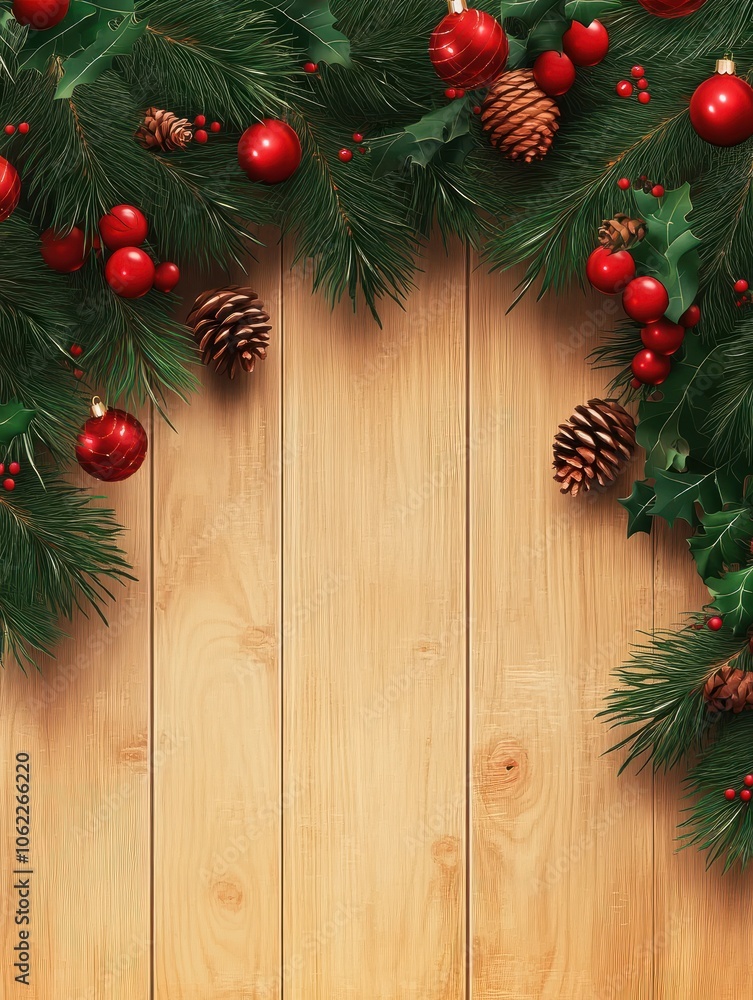 Christmas decor background with place for text Christmas decor background with place for text