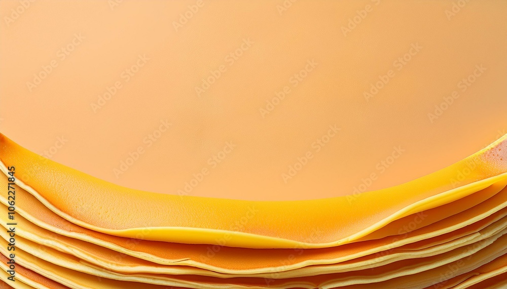 Close-up of golden-brown pancakes stacked high, a tempting breakfast treat. Close-up of golden-brown pancakes stacked high, a tempting breakfast treat.