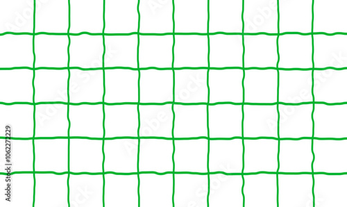 ラフなチェック柄（緑）、手描き、グラフチェック、ラインチェック、方眼、背景素材