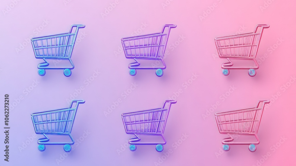 Shopping cart icon set on a clean background, perfect for e-commerce and online shopping applications Shopping cart icon set on a clean background, perfect for e-commerce and online shopping applications