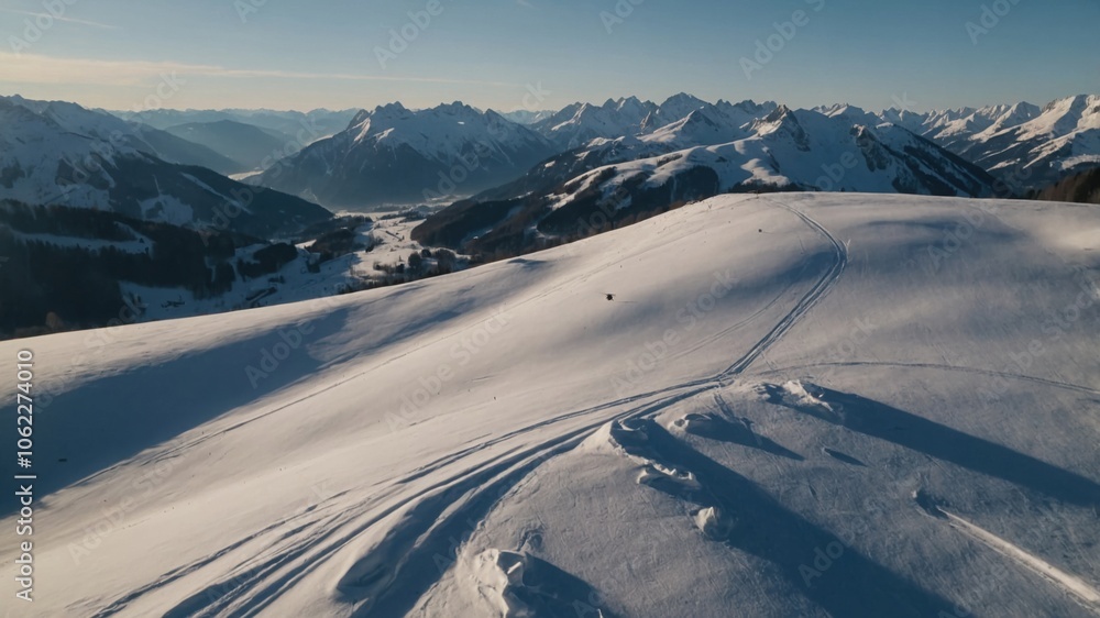 Aerial drone moving forwards in 4k - over beautiful mountains in austria cold snow winter landscape Aerial drone moving forwards in 4k - over beautiful mountains in austria cold snow winter landscape