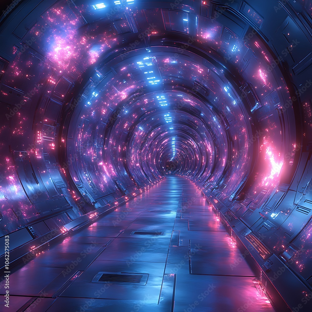 Entering a vibrant neon-lit future Entering a vibrant neon-lit future