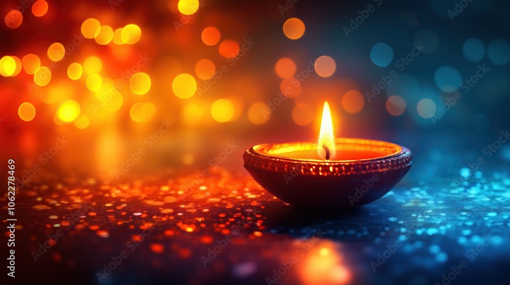 Beautiful greeting card with bright holiday composition for happy and celebrate Diwali Beautiful greeting card with bright holiday composition for happy and celebrate Diwali