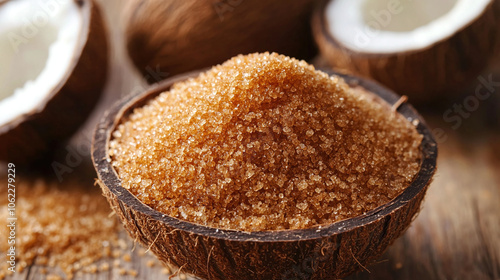 organic coconut sugar and red sugar