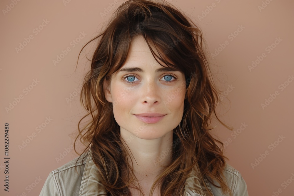 Confident European Businesswoman Smiling in a Casual Jacket Confident European Businesswoman Smiling in a Casual Jacket