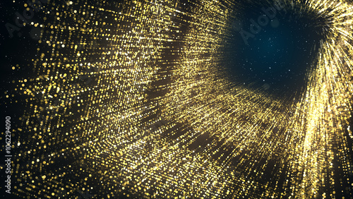 Glittering Fashion Particles and Shapes Awards and Party Background.