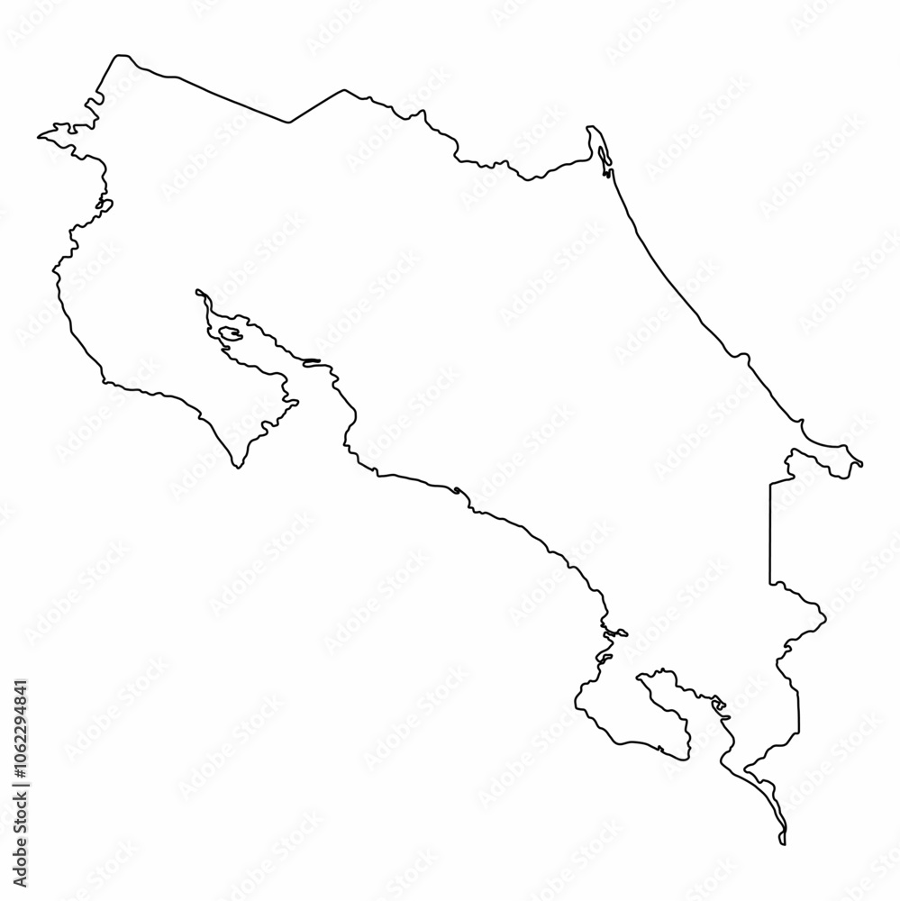 Costa Rica outline map