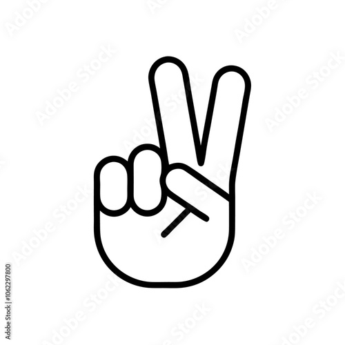 Peace hand gesture icon Vector illustration (1)