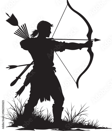 archer with bow and arrow