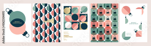 Merry Christmas and Happy New Year Greeting Cards. Vector illustration concepts for background, greeting card, party invitation card, website banner, social media banner, marketing material.