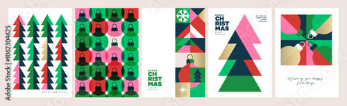 Christmas and New Year Greeting Cards. Vector illustration concepts for background, greeting card, party invitation card, website banner, social media banner, marketing material.