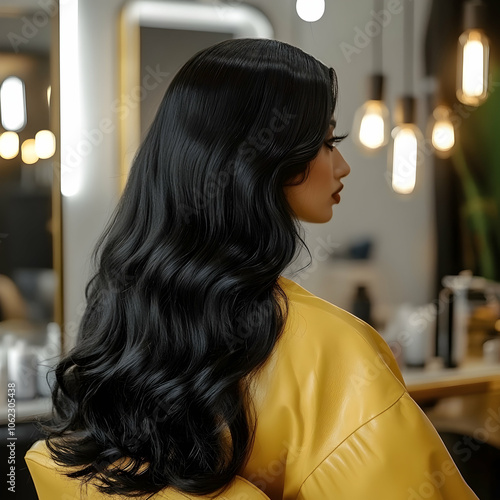 Hair set woman color coloring, hair care, styling and hairstyle blonde Hair Extensions