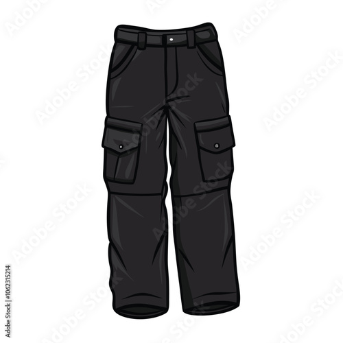 Vector Cartoon Light Brown Jogger Pants illustration