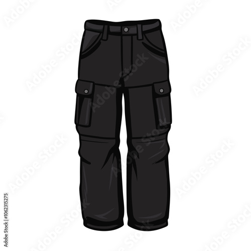 Vector Cartoon Light Brown Jogger Pants illustration