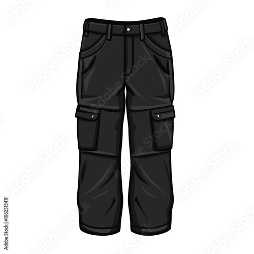 Vector Cartoon Light Brown Jogger Pants illustration