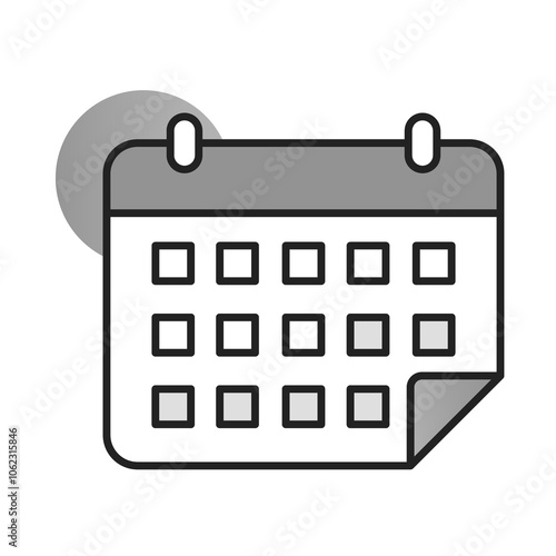 Calendar with Event Marked. Icons Included: Scheduling, Events, Planning