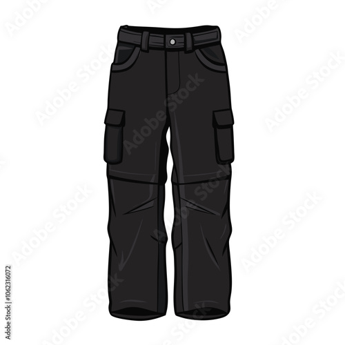 Vector Cartoon Light Brown Jogger Pants illustration