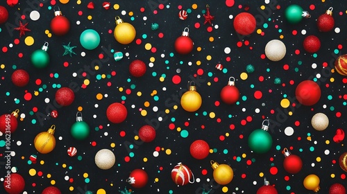 Christmas bright background patterns with fun confetti