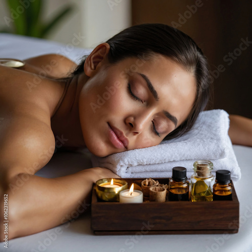 Luxurious Spa Experience with Aromatherapy Oils and Relaxing Ambiance