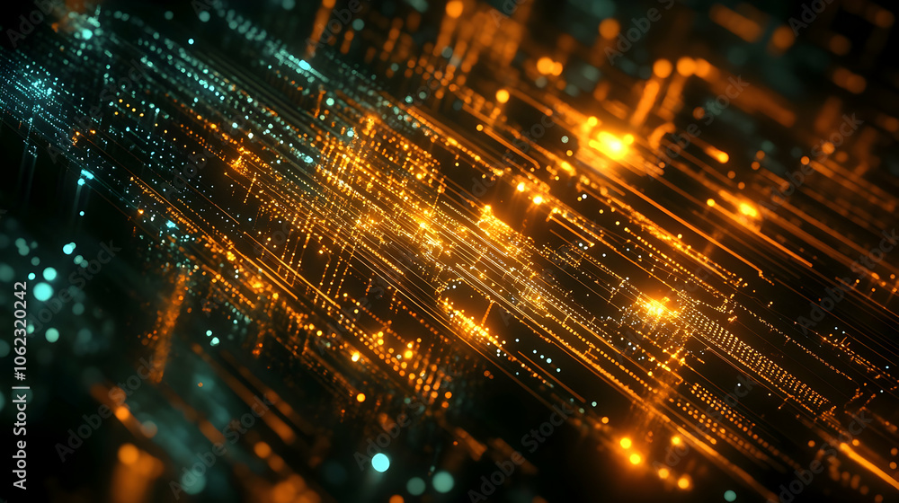 A futuristic abstract featuring glowing golden and orange light streaks, creating a dynamic, high-tech atmosphere on a dark background.
A futuristic abstract featuring glowing golden and orange light streaks, creating a dynamic, high-tech atmosphere on a dark background.