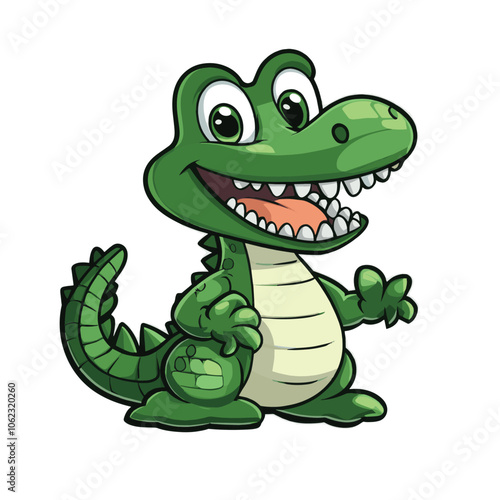 crocodile with a funny design