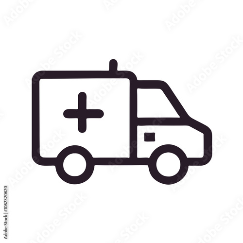 Ambulance icon representing emergency medical services and urgent care