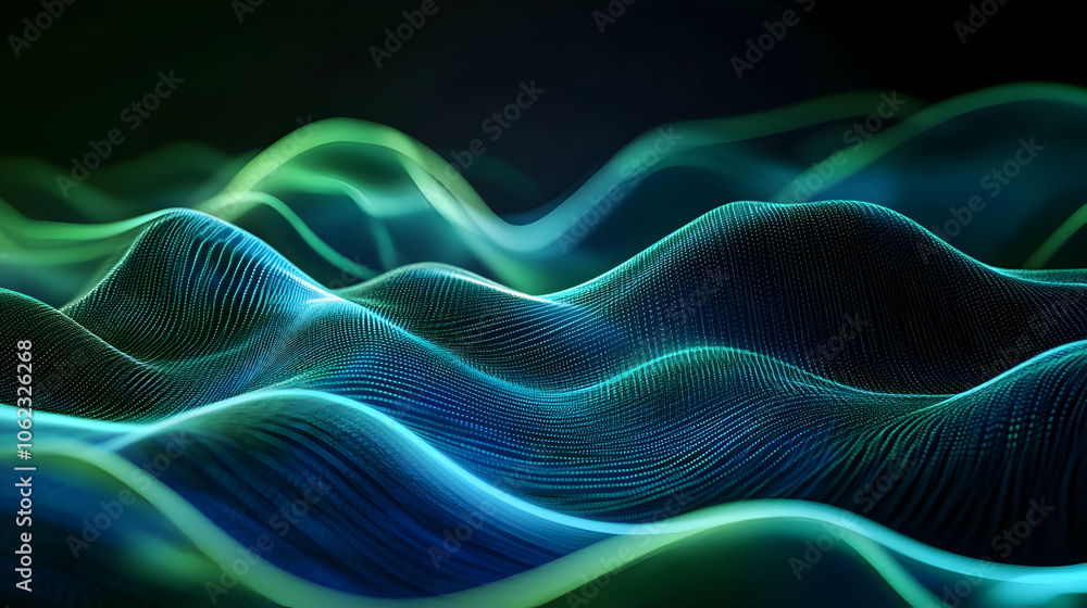 A layered blend of glowing blue and green waves forming a seamless flow, radiating energy and depth. A layered blend of glowing blue and green waves forming a seamless flow, radiating energy and depth.