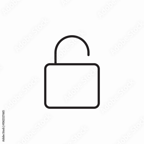 unlock safety icon sign vector