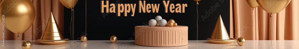 Fototapeta premium Happy New Year 2025