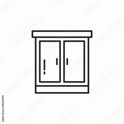 closet wardrobe icon sign vector